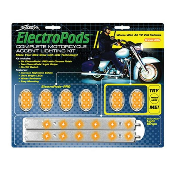 Street-FX 1042463 Electropod Low Profile LED Strip Kit&#44; Orange