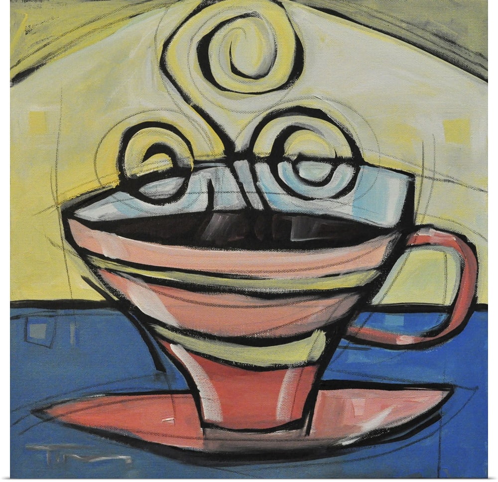 Great BIG Canvas "Coffee Cup IV" Art Print 16x16