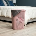 thumbnail image 3 of Mind Reader 60L Slim Laundry Hamper, Lid, Ventilated, Plastic, 17.25"L x 13.75"W x 23.5"H, Pink, 3 of 9