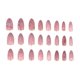 thumbnail image 1 of 24 uñas postizas puntiagudas de cobertura completa, uñas postizas cortas rosas, arte de uñas DIY para mujeres y niñas, 1 of 5