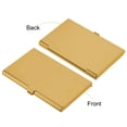 thumbnail image 4 of Soporte de tarjetas de presentación profesional, estuche delgado de aluminio para tarjetas de crédito, paquete de 2 en naranja y negro, 4 of 6