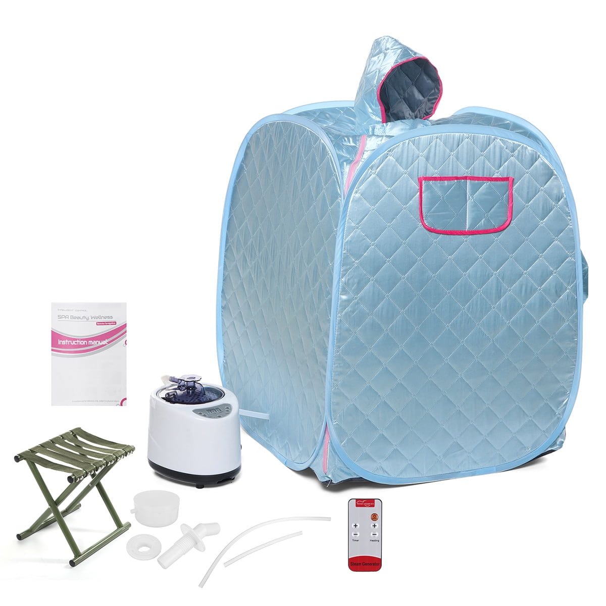 Double Steam Sauna Set Portable Sauna Sweat Steamer Home Spa Room Body