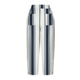 thumbnail image 5 of Aboser Wide Leg Cropped Pants for Women Casual High Waist Palazzo Pants Fashion Striped Print Harem Pants Lightweight Cotton Linen Beach Trousers Loose Fit Drawstring Capris with Pockets, 5 of 5