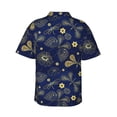 thumbnail image 3 of Haiem Vintage Golden Butterfly Printed Hawaiian Shirt for Men - Men’s Casual Beach Summer Shirts - Stretch Fabric with Modern Fit-Small, 3 of 9