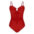 thumbnail image 6 of One Piece Swimsuit Women Spaghetti Strap High Cut Monokini Bathing Suit Swimwear, 6 of 7