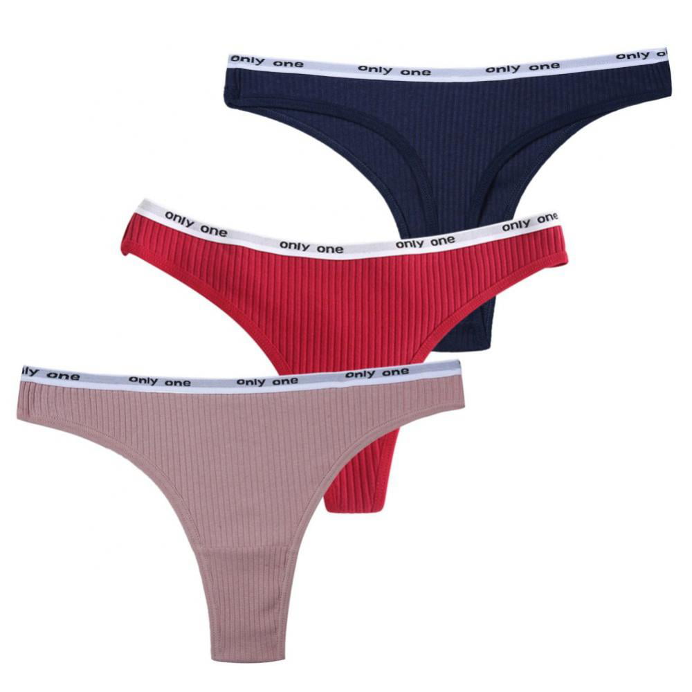 Low-Rise Briefs Type Ladies Lingerie Panties Solid Pattern Cotton Lady Underwear 