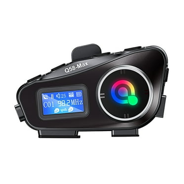 Q58 Max Wireless Motorcycle Intercom Headset Noise Cancellation for 2 Riders Talk at The Same Time Within 500M