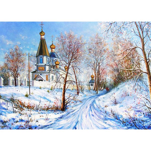 Taladro Pintura Diamante (DF3050) 5D DIY Casa Completa Bordado Mosaico Craft Kit (w646) 45x60cm Hugtrwg Para estrenar