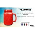 thumbnail image 2 of 10 Savannah Speckle Ceramic Mason Jars Set, 16 oz.- Stoneware, C-handle, Durable - Red, 2 of 5