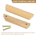 thumbnail image 4 of Uxcell 12 Pack Beech Wood 3.78" Hole Spacing Cabinets Drawer Pulls Handles with Screws, 4 of 6