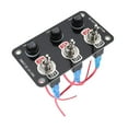 thumbnail image 2 of jiaping 3 Gang 12V 24V on Off Rocker Switch Panel Toggle Switch Panel Stable Performance, 2 of 9