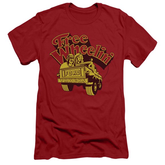 Ford Trucks Free Wheelin S/S Adult 30/1 T-Shirt Cardinal
