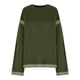 thumbnail image 4 of HongQid Sweaters for Women Fashion Solid Crewneck Loose Fit Long Sleeve Contrast Cable Knit Pullover Sweater Jumper Tops, 4 of 8