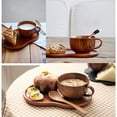thumbnail image 5 of Glass&Bottle Primitive Wood Mug for Coffee Tea – Handmade Natural Ceramic-Style Mug for Kitchen Dining & Bar, 5 of 5