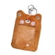 thumbnail image 3 of Portatarjetas de peluche con llavero de álbum, tarjetero para tarjetas de crédito y de identificación para mujer Marrón, 3 of 7