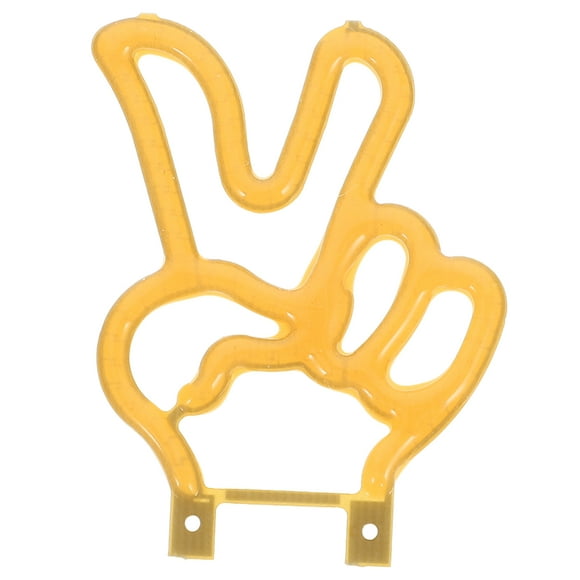 KAKOWELY peace sign neon light Retro Led Light Up Sign Peace Gesture Neon Light Custom Wall Decor Cute Hand Sign Decoration For Night Bar Bedroom1.38"X1.02"X0.12"