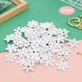 thumbnail image 2 of Snowflake Decoration Limited Time Offer Dusknt Snowflake Mixed 50Pcs Christmas White Shape Wooden Decorations Home Decor, 50X Wood Chip Snowflakes, 2 of 9