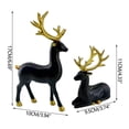 thumbnail image 3 of 2Pcs Christmas Resin Elk Figurines Deer Wine Cabinet Ornaments Lucky- Sitting and Standing Deer Statues Golden Resin Elk Ornaments,Christmas Desktop Decors Christmas New Year Gift (Gold), 3 of 10