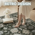 thumbnail image 2 of SIXHOME 8'x10' Area Rug Washable Retro Living Room Bedroom Carpet Soft Floral Distressed Indoor Rug Vintage Brown, 2 of 7