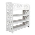 thumbnail image 3 of Ktaxon 4-Tier Standing Shoe Rack, Wood Plastic Board, White, 3 of 9