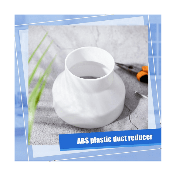 2 Pcs 6 to 4 Inch Duct Reducer Increaser ABS Air Duct Adapter Duct Fan or Dryer Vent Adapter Pipe Connector, White