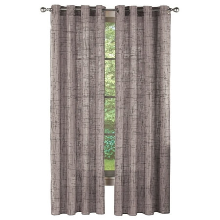 Sale Linen - Faux Linen Modern Sheer Curtain Panel with Grommet Top, 63