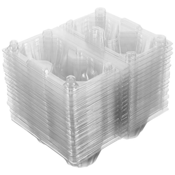 COMPUKAS Blank Egg Cartons Plastic Rectangle for Home Use Kitchen Storage 50Pcs 11.8X7.9X5.9In