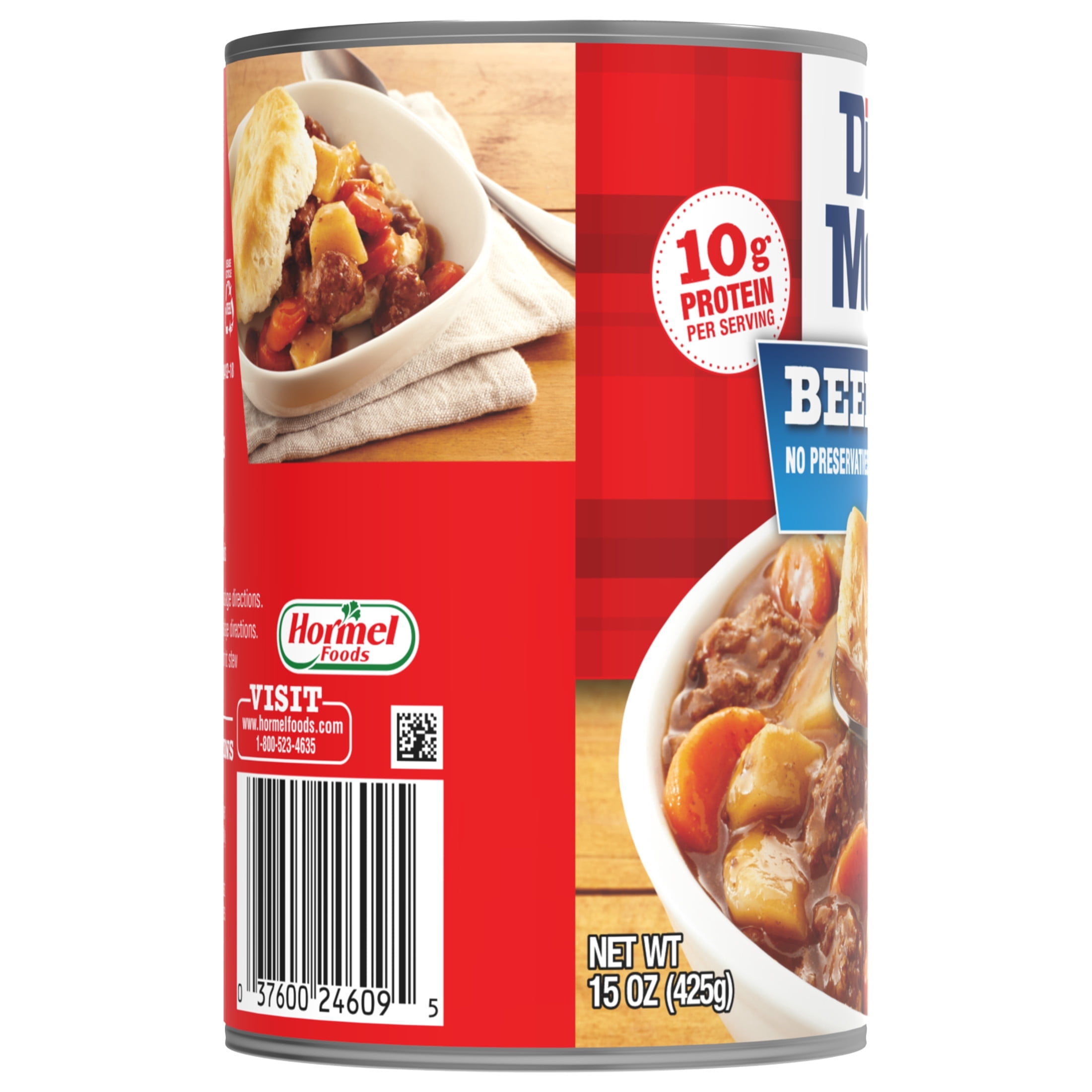 DINTY MOORE Best Beef Stew with Potatoes and Carrots, Shelf Stable, Packaged Meals, 15 oz Steel Can (4 Pack)