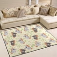 thumbnail image 2 of Dreamtimes Lightweight Soft Area Rugs 63 x 48 in, Cute Koala and Leaves Floor Mat for Kids Playing Room Hardwood Floor Living Room Nursery Rugs, 5'3" x 4', 2 of 6