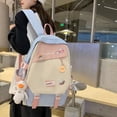 thumbnail image 5 of Summer New Women Backpack Trend Badge Student School Bag Kawaii Pendant Travel Backpacks High Capacity Storage Backpacks, 5 of 7