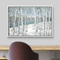 thumbnail image 3 of wall26 Framed Canvas Print Wall Art White Birch Tree Forest in Winter Landscape Nature Plants Digital Art Realism Rustic Landscape Colorful Cool for Living Room, Bedroom, Office - 16"x24" W, 3 of 5