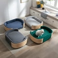 thumbnail image 3 of Noble House Scandinavian Elevated Large Dog Bed, Pet Sofa with Solid Wood Frame, Dark Gray and Natural, 3 of 11