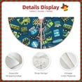 thumbnail image 3 of Rateoe Machinery Road Construction Pattern Christmas Tree Skirt with Ties , Christmas Tree Decorations, Farmhouse Christmas Decor Xmas Holiday Decorations-36", 3 of 6