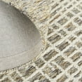 thumbnail image 4 of HomeRoots 514333 9 x 12 ft. Tan & Ivory Wool Plaid Hand Tufted Handmade Stain Resistant Rectangle Area Rug, 4 of 5