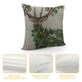 thumbnail image 4 of Deer Throw Pillow Covers Deer with Leaves and Branches Design Linen Pillow Cushion Cases Square Pillowcases for Sofa Couch Bedroom Living Room Car, 4 of 5