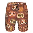 thumbnail image 3 of Balery Brown Owl Traje de Baño Estilo Hawaiano para Hombre, Shorts de Secado Rápido con Bolsillos-X-Large, 3 of 6
