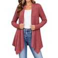 thumbnail image 7 of Liuinsasek Women's Cardigan Fashion Casual Comfortable Solid Long Sleeve Clothing Top with Asymmetrical Hem Lightweight and Flowing Spring/Fall Clothing, 7 of 7