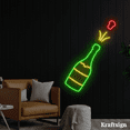 thumbnail image 4 of Craftnamesign Champagne Neon Sign, Champagne Shop LED Sign, Bar Club Decor, 4 of 4