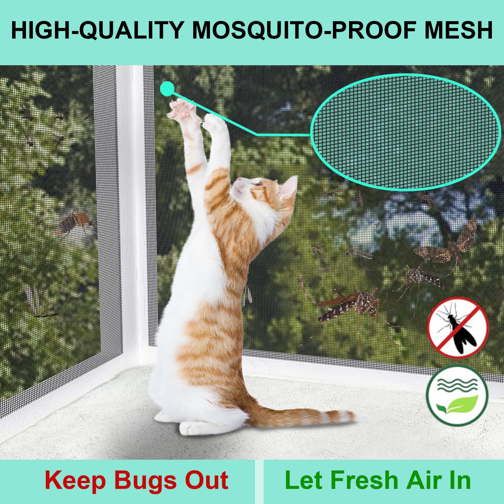 Winter Cat Window Box – Cat Window Perch Catio with Windproof Cover & Cat Door