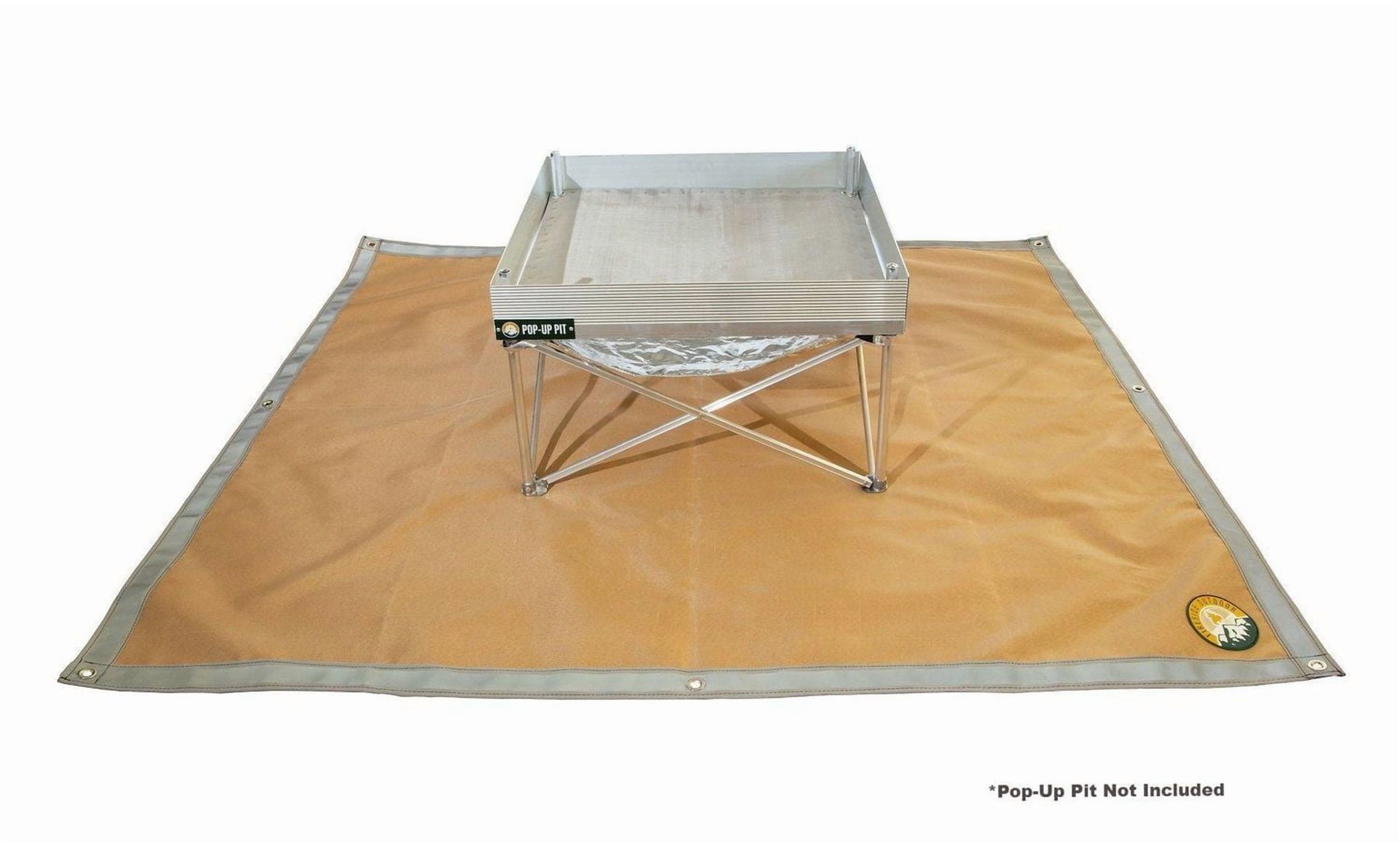 Pop up pit Fireside Outdoor Spark/Flame Resistant Ground Cover Mat