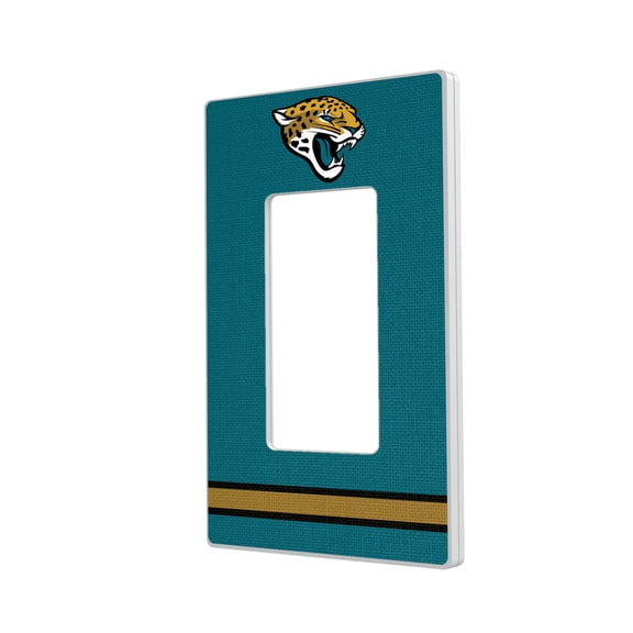Jacksonville Jaguars Stripe Single Rocker Light Switch Plate