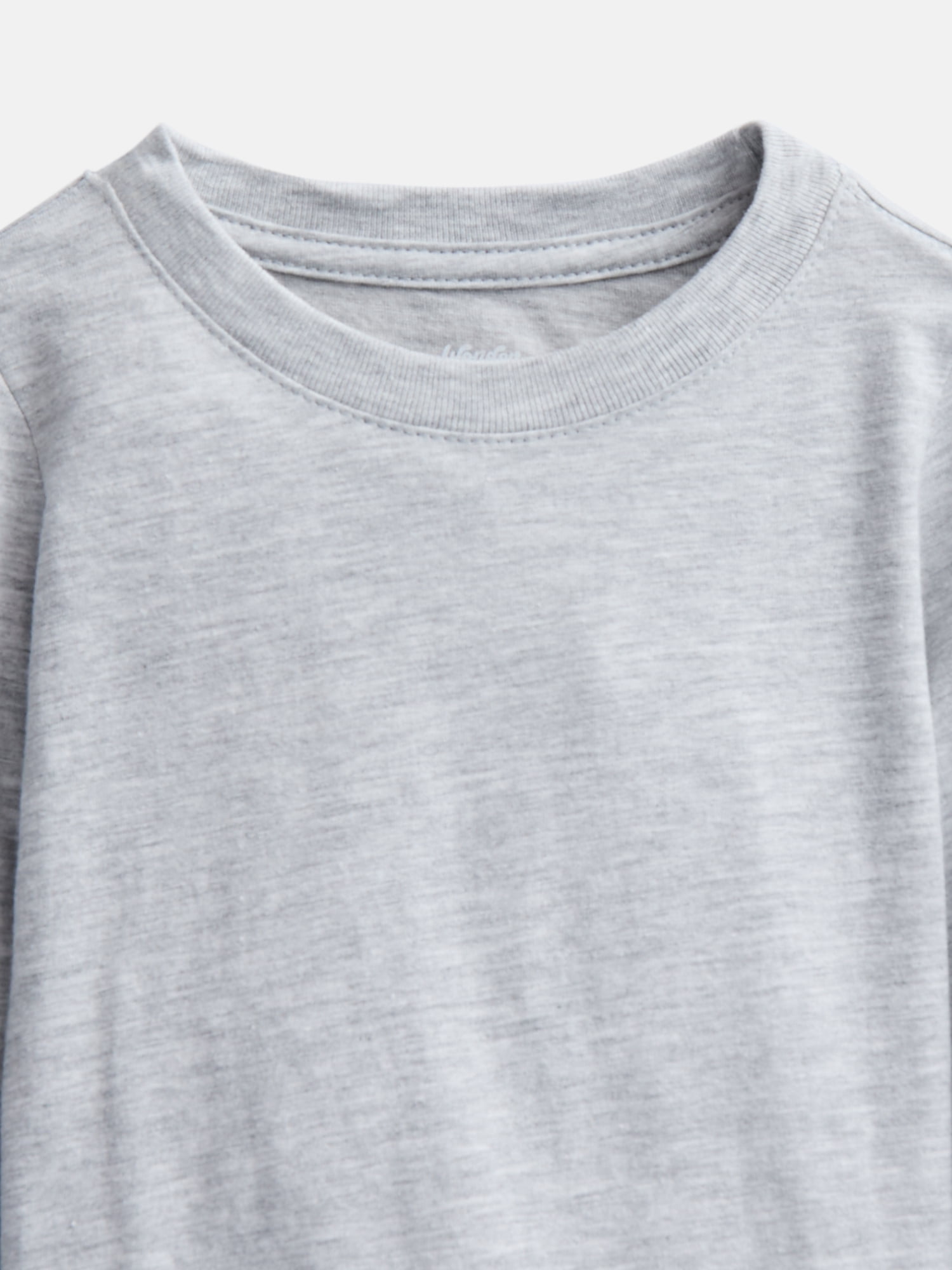 Wonder Nation Baby and Toddler Boys Solid Tee with Long Sleeves, Sizes 0/3M-5T