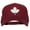 Maroon, variant on Canada Maple Leaf Symbol Logo Heat Transfer Solid Cotton Pro Style Cap - Maroon OSFM
