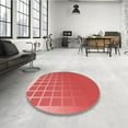 thumbnail image 4 of Ahgly Tapis d'Intérieur Lavable en Machine Carré Rouge, 5 Pieds Carré, 4 of 7