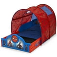 thumbnail image 3 of Marvel Spider-Man Sleep and Play Toddler Bed with Tent and Built-In Guardrails by Delta Children, 3 of 7