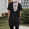 thumbnail image 3 of Plebaso Womens Short Sleeve Hoodie Tops Drawstring Hooded Tunics Summer Casual Lightweight Pullover for Women, 3 of 6