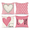 Pink, variant on Valentine’s Day Pillow Covers 18x18 Set of 4, Red White Love Heart Throw Pillow Cases, Smiley Heart & “I Love You” Decorative Cushion Covers for Valentine Home Couch Sofa Decor