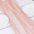 thumbnail image 6 of Balsa Circle 9 feet Dusty Rose Crinkled Sheer Organza Table Runner Party Events Reception Tableware Decorations Supplies, 6 of 8