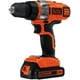 thumbnail image 1 of Taladro y Atornillador Inalámbrico BLACK + DECKER LDX220C Luz LED con Batería 20V MAX y Cargador Negro y Anaranjado BLACK+DECKER LDX220C, 1 of 2