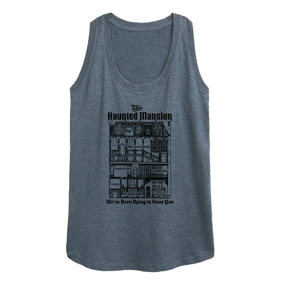 Disney - Haunted Mansion Parks Attraction - We've Been Dying to Have You - Women's Racerback Tank Top